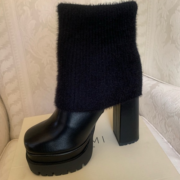 Dolls Kill Black Platforms Ankle Sock Boots BNIB - Picture 5 of 13
